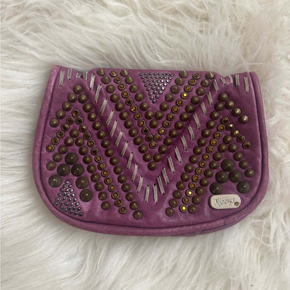 KIPPYS PURPLE STUDDED BELT WALLET - Picture 1 of 6
